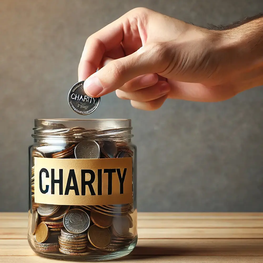 Charity services are featured in the list of business categories.