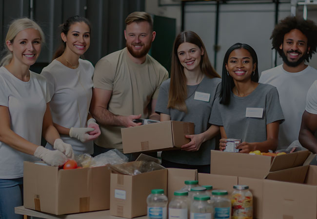 Charity services are featured in the list of business categories.