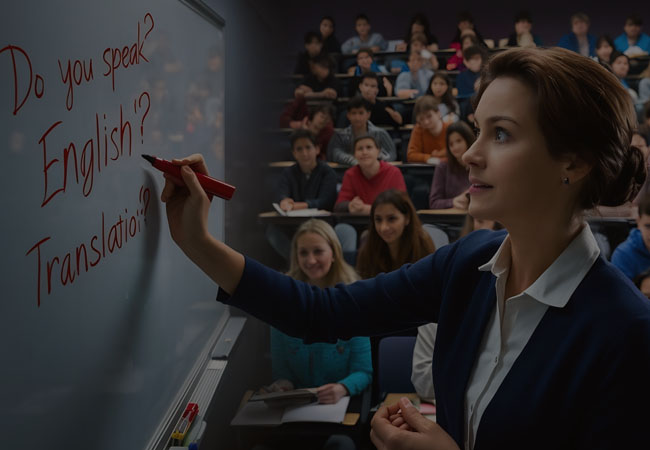 Students attend language classes through the business categories platform to develop their skills.